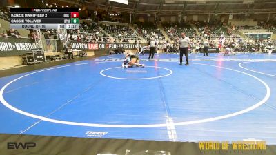 135 lbs Round Of 16 - Kenzie Hartfield 2, OKC Saints Wrestling vs Cassie Tolliver, Springs Elite