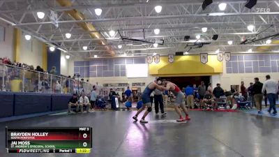 215 lbs Champ. Round 1 - Jai Moss, St. Andrew`s Episcopal School vs Brayden Holley, South Pontotoc