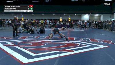 132 lbs Consi Of 8 #2 - Slater Hicks Hicks, CA vs Nathan Rioux, IN