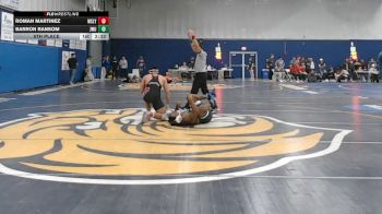 184 lbs 5th Place - Roman Martinez, Wesleyan (CT) vs Barron Ransom, Johnson & Wales (RI)