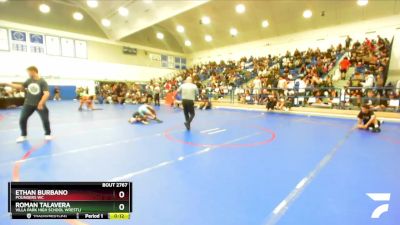 113 lbs Cons. Round 2 - Roman Talavera, Villa Park High School Wrestli vs Ethan Burbano, Pounders WC