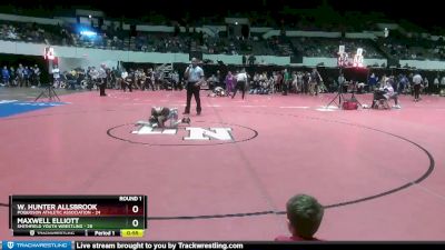 56/60 Round 1 - W. Hunter Allsbrook, Poquoson Athletic Association vs Maxwell Elliott, Smithfield Youth Wrestling