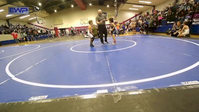 52 lbs Consi Of 4 - Ky Kemble, Ponca City Wildcat Wrestling vs Baker James, Cowboy Wrestling Club