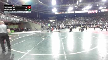 100 lbs Champ. Round 3 - Maliya Halpin, Borah vs Taylor Brown, Thunder Ridge