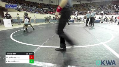 70 lbs Consi Of 8 #1 - Mason McDaniel, Chickasha Youth Wrestling vs Kadan Mclaurin, Tulsa North Mabee Stampede