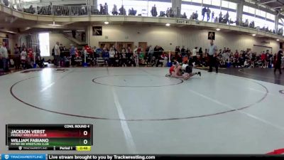 92 lbs Cons. Round 4 - William Fabiano, Mater Dei Wrestling Club vs Jackson Verst, Prodigy Wrestling Club