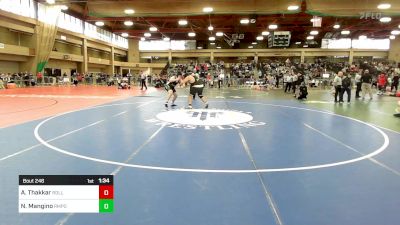 285 lbs Quarterfinal - Amit Thakkar, River Dell vs Nate Mangino, Ramapo