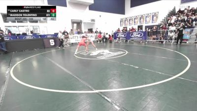 100 lbs Cons. Round 2 - Madison Tolentino, Northview vs Carly Castro, Mater Dei