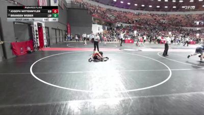 76 lbs Cons. Semi - Joseph Wittenwyler, RT Elite Wrestling vs Bransen Weber, LAW