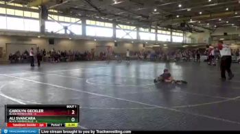 82 lbs Round 1 (4 Team) - Carolyn Geckler, Black Mambas Red vs Ali Svancara, Black Mambas Blue