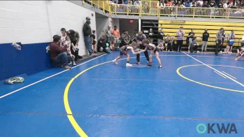 58 lbs Round Of 16 - Easton Wright, Cushing Tigers vs Slayde Bagwell, Tuttle Wrestling