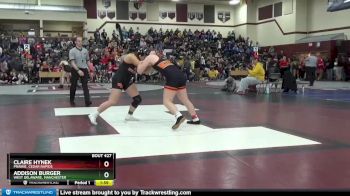 143-149 lbs 1st Place Match - Claire Hynek, Prairie, Cedar Rapids vs Addison Burger, West Delaware, Manchester