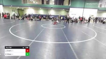 60 lbs Semifinal - Jace Evers, MN vs Kruz Moss, WV