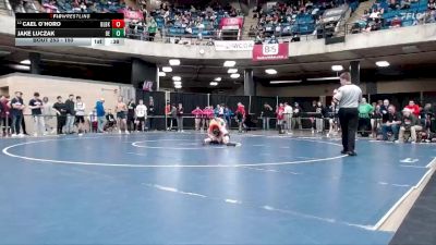 150 lbs Champ. Round 2 - Cael O`Horo, Unattached vs Jake Luczak, Niles Notre Dame