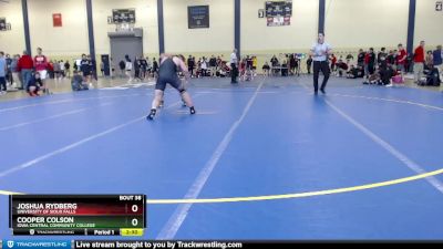 197 lbs Champ. Round 1 - Cooper Colson, Iowa Central Community College vs Joshua Rydberg, University Of Sioux Falls