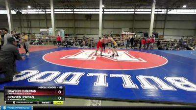 165 lbs Cons. Round 7 - Braysen Jordan, Adrian Wrestling vs Dawson Cushman, Canfield Middle School