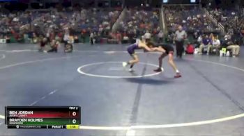 1 lbs Quarterfinal - Brayden Holmes, Rosewood vs Ben Jordan, Avery County