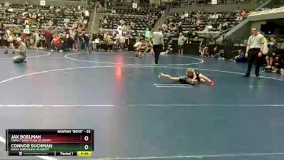 55 lbs Cons. Round 3 - Jax Boelman, Sebolt Wrestling Academy vs Connor Suchman, Moen Wrestling Academy