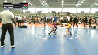 113 lbs Round Of 16 - Miles Molina, LAW Blue - HSB vs Beau Fennick, Quest School Of Wrestling Black - HSB