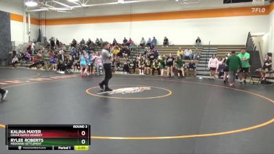 144-145 lbs Round 3 - Kalina Mayer, Cedar Rapids Kennedy vs Rylee Roberts, Meskwaki Settlement