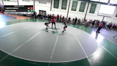 76-85 lbs Champ. Round 1 - Ashtyn Copley, Ridgeview vs Simon Sperry, VICTORY