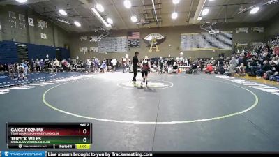 102 lbs Quarterfinal - Gaige Pozniak, Team Aggression Wrestling Club vs Teryck Wiles, Steelclaw Wrestling Club