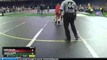 Girls - 255 lbs Cons. Semi - Faith Keller, Whittemore-Prescott HS vs Marah Olger, Eaton Rapids HS