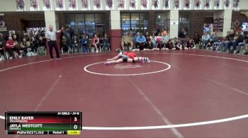 JV-8 lbs Round 1 - Jayla Westcott, Grinnell vs Emily Bayer, Williamsburg