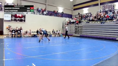 120 lbs Quarterfinals (8 Team) - Cayla Hartrum, Oglethorpe County vs Haniyah Coleman, Long County