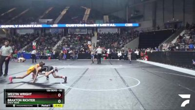 92 lbs Cons. Round 3 - Braxton Richter, Great Bend vs Westin Wright, Thunderstruck