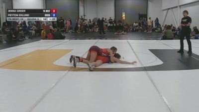 105 lbs Rr Rnd 1 - Jenna Greer, PA West Yellow - GK12E vs Peyton Eklund, Ground Up USA Divas - GK12E