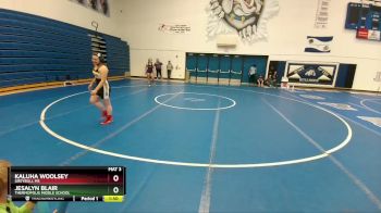 122-132 lbs Round 1 - Kaluha Woolsey, Greybull MS vs Jesalyn Blair, Thermopolis Middle School