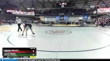 2A 160 lbs Quarterfinal - Devin Pierce, East Valley (Spokane) vs Westin Triplett, Enumclaw
