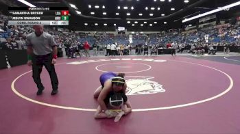 145 lbs Cons. Round 2 - Jeslyn Swanson, Arkansas City Hs vs Samantha Becker, Lenexa - St. James Academy HS