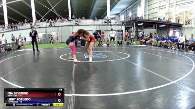 115 lbs Placement Matches (8 Team) - Mia Severino, New York vs Libby Robledo, Tennessee