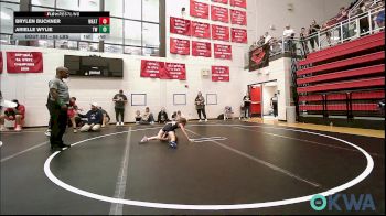 55 lbs Consi Of 8 #2 - Brylen Buckner, Weatherford Youth Wrestling vs Arielle Wylie, Tuttle Wrestling
