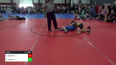 84 lbs Rr Rnd 2 - Sawyer Worrell, Wrecking Crew vs Eva Compo, Quakertown Youth Wrestling Club