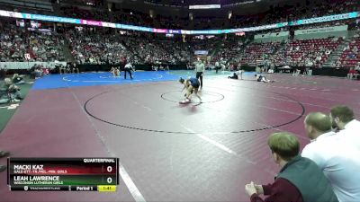 Girls 138 lbs Quarterfinal - Macki Kaz, Gale-Ett.-Tr./Mel.-Min. Girls vs Leah Lawrence, Wisconsin Lutheran Girls