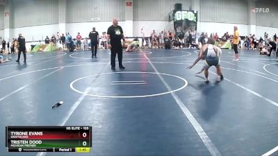 135 lbs Cons. Round 2 - Tyrone Evans, Unattached vs Tristen Dood, Michigan Premier