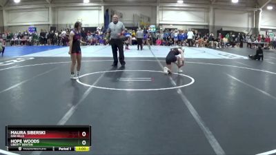 105 lbs Cons. Round 2 - Hope Woods, Liberty Benton vs Maura Siberski, Oak Hills