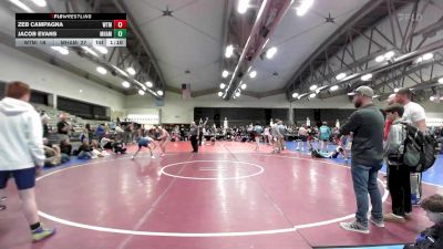 106 lbs Quarterfinal - Zeb Campagna, Washington Twp. Minutemen MS vs Jacob Evans, Maine Hammahs MS