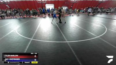 120 lbs Cons. Round 2 - Tyler Barlow, IL vs Joey Enzminger, ND