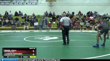 125 lbs Cons. Round 3 - Cameron Fernando, Moorpark College vs Denzel Ayala, Palomar College