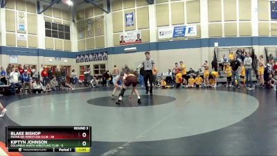 105 lbs Round 3 (4 Team) - Blake Bishop, Mater Dei Wrestling Club vs Kiptyn Johnson, Columbus North Wrestling Club