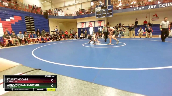 160 lbs Semis & Wb (16 Team) - Landon Mills-Blowers, Jay County vs ...