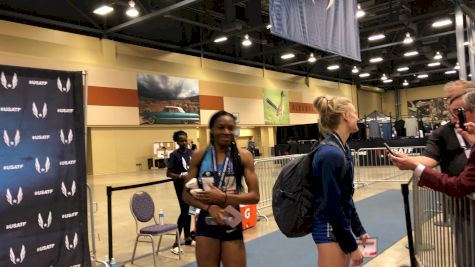 Courtney Okolo after her close finish for the US 400m title