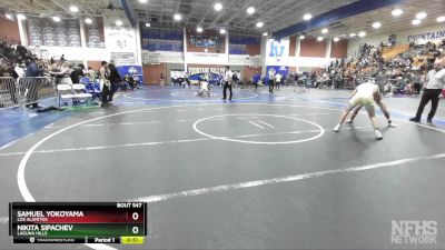 138 lbs Cons. Semi - Samuel Yokoyama, Los Alamitos vs Nikita Sipachev, Laguna Hills