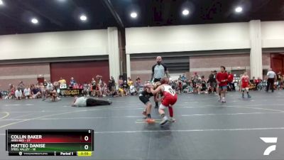 82 lbs Round 5 (6 Team) - Matteo Danise, Steel Valley vs Collin Baker, ARES Red