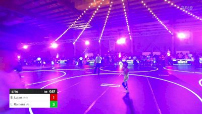 57 lbs Quarterfinal - Benito Lujan, Unattached vs Lysius Romero, Valley Bad Boys