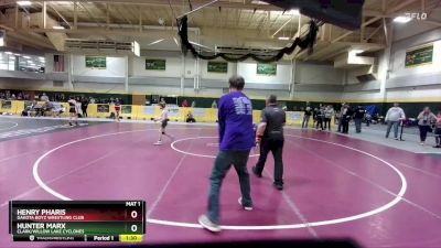 70 lbs 1st Place Match - Henry Pharis, Dakota Boyz Wrestling Club vs Hunter Marx, Clark/Willow Lake Cyclones